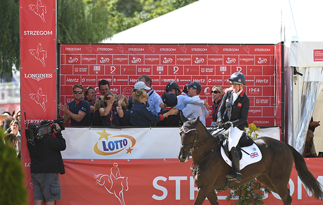 Hankies at the read: it’s an emotional moment when Britain’s support team realise that our eventers have won their first European Championships team gold since 2009