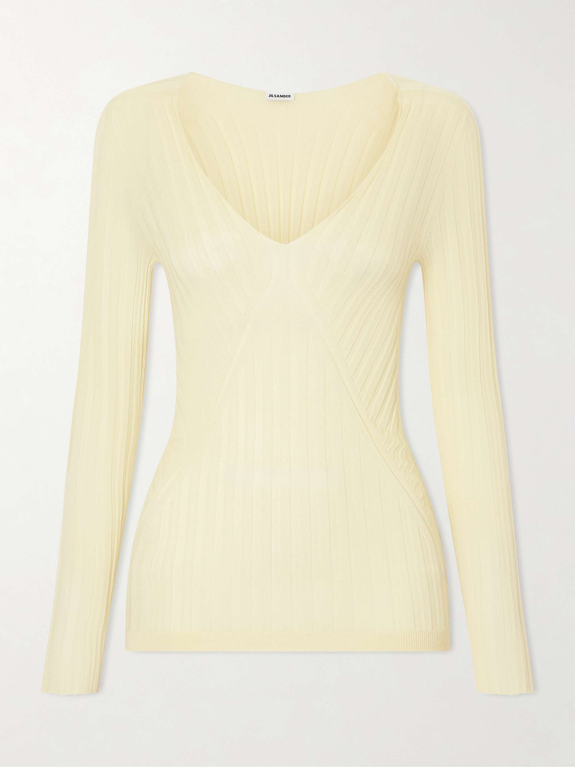 Ribbed Cashmere and Silk-Blend Sweater