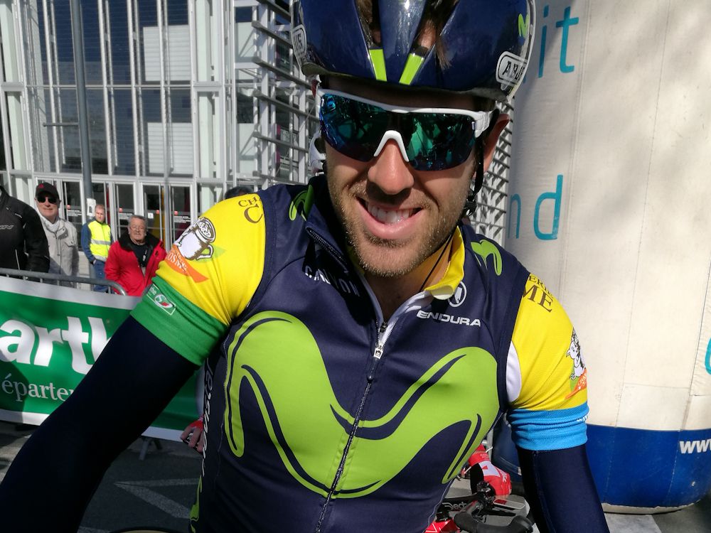 Alex Dowsett wore the leader's jersey into stage 4 at Circuit de la Sarthe