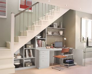 Sharps under the stairs Milan Dove Home Office Range
