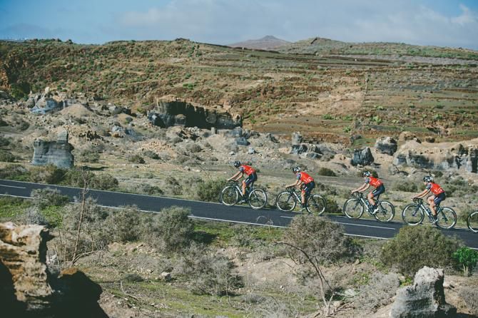 The 2015 Velocio-SRAM team trains in Lanzarote