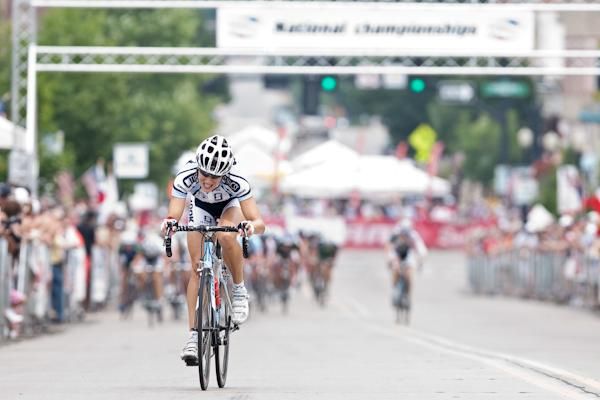Kat Carroll (TIBCO) gets a decent gap on the rest of the field.