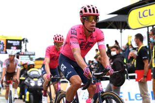 Rigoberto Uran (EF-Nippo) finishes stage 18 of the Tour de France 