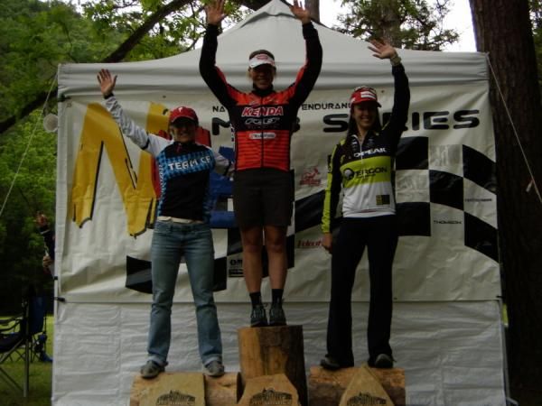 Women's podium (l to r): Cheryl Sornsen, Amanda Carey and Sonya Looney