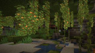 Minecraft Glow Berries in Lush Cave