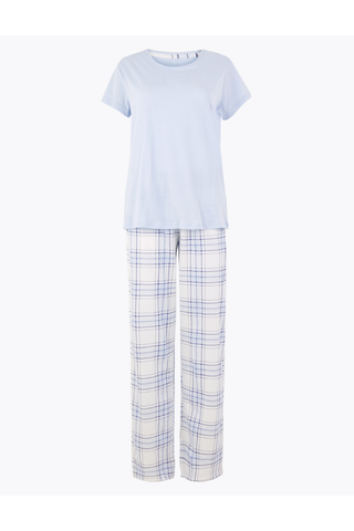 Pure Cotton Checked Print Pyjama Set, M&S, £12.50