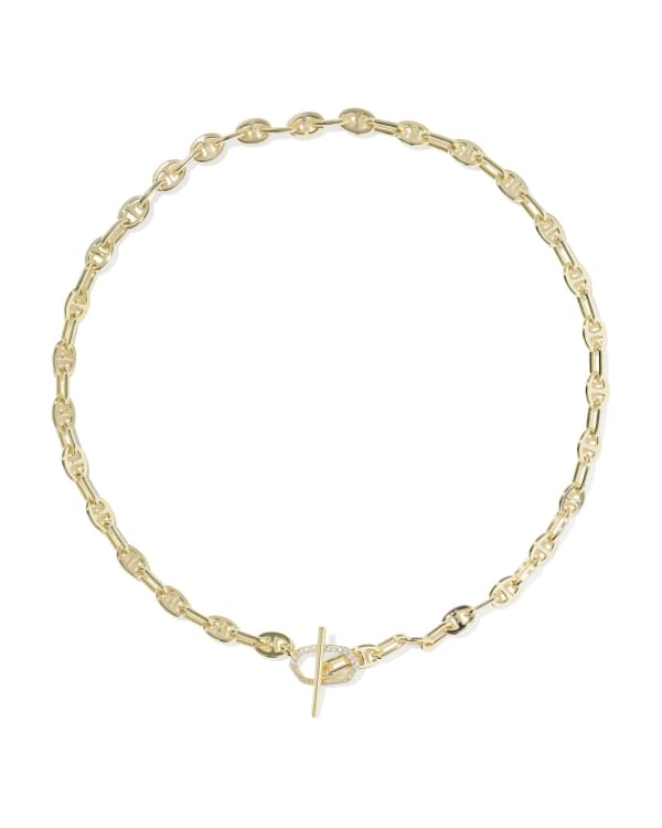 Elisa Toggle Gold Link and Chain Necklace&amp;nbsp;