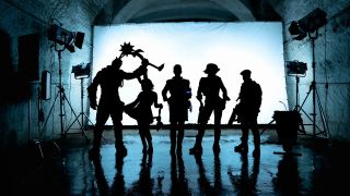 A silhouetted image of the main cast members in Lionsgate's Borderlands movie adaptation