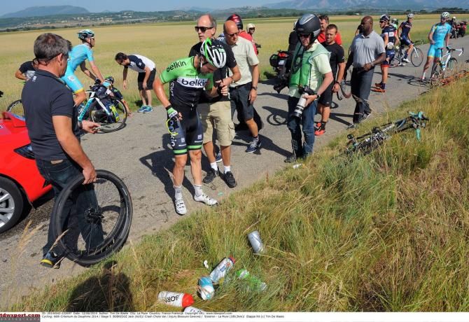 Bobridge gets up after the crash