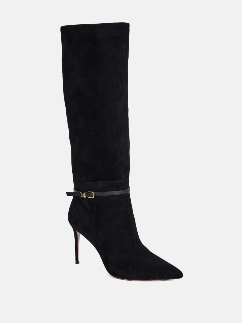 Suede Knee-High Stiletto Boot
