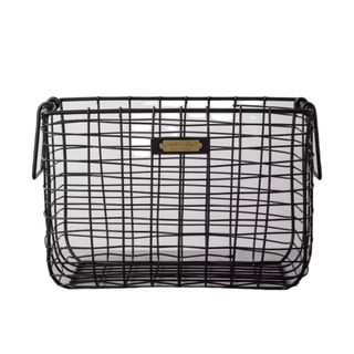 black wire basket with handles 