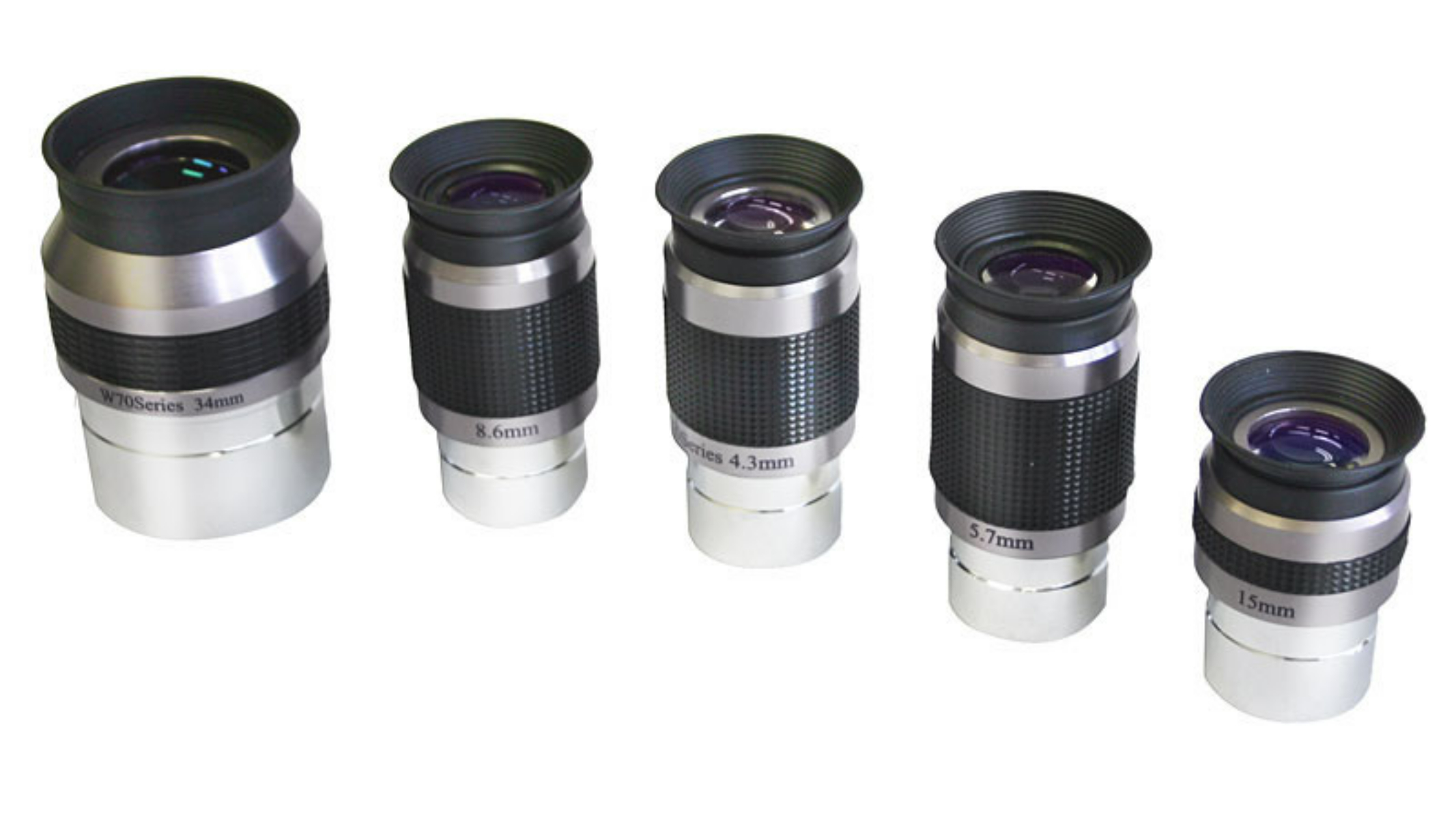 Product photos of the Antares W70 Widefield Eyepieces
