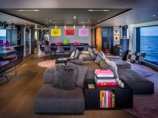 The main saloon aboard Maverick, a Flexplorer 146 Explorer Yacht (44m)