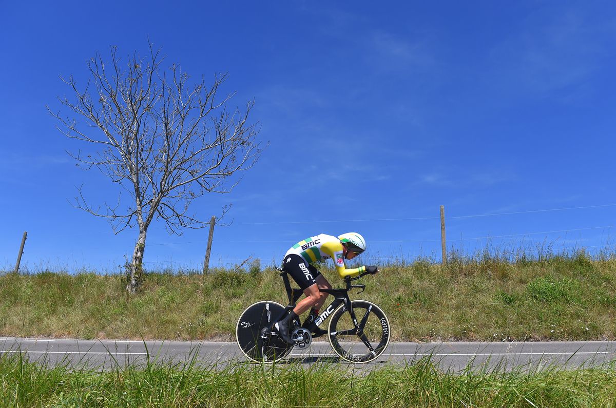 Rohan Dennis (BMC) riding to the TT win
