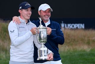 Matt Fizpatrick and Billy Foster hold the US Open after victory
