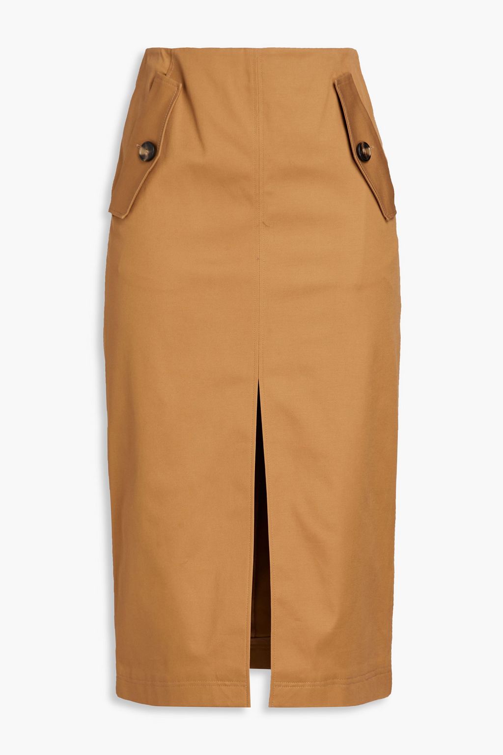 Cotton-Blend Twill Pencil Skirt