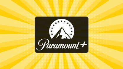 Paramount+ logo on a yellow background