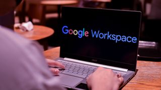Google Workspace logo on a laptop