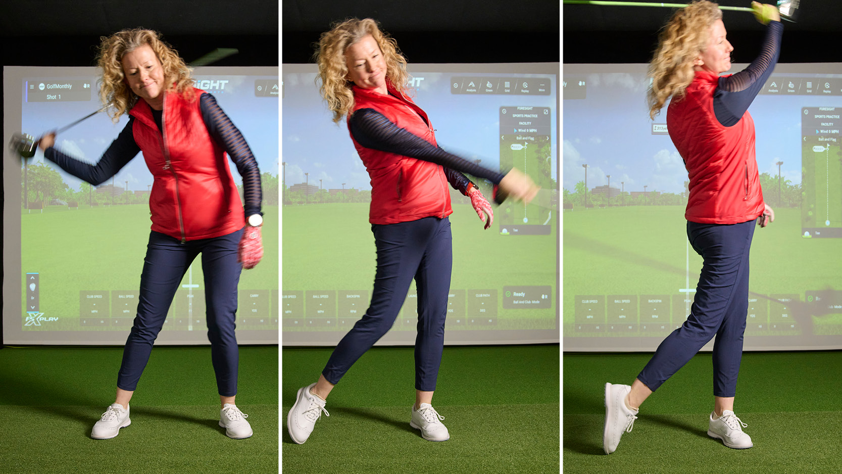 Katie Dawkins demonstrating drill to generate power