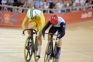Anna Meares and Victoria Pendleton, sprint final, London 2012 Olympic Games, track day six