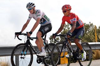 Chris Froome and Nairo Quintana on stage 20 of the 2016 Vuelta a Espana