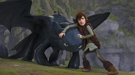 Hiccup and Toothless in How to Train Your Dragon