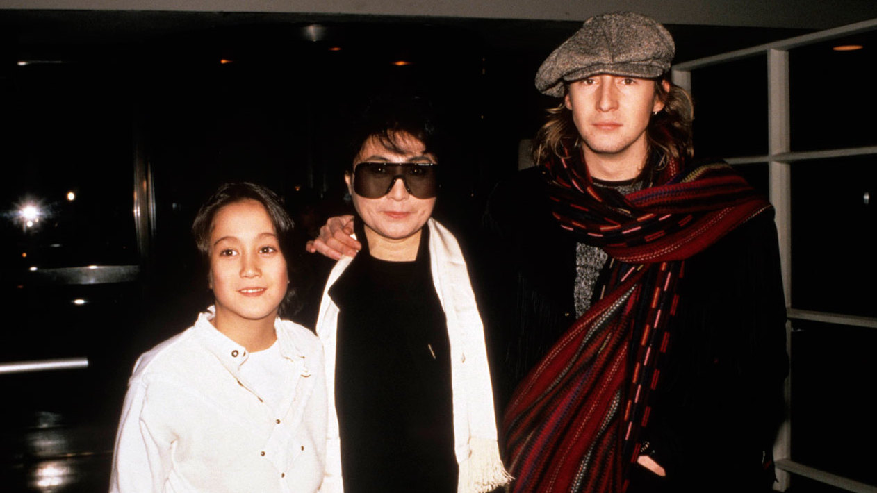 Sean Lennon (left) with mother Yoko Ono and older brother Julian