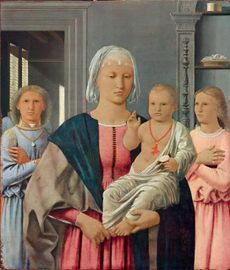 Madonna di Senigallia, about 1474, 26in by 21in, by Piero della Francesca (1410/20–92), Galleria Nazionale delle Marche, Urbino, Italy.