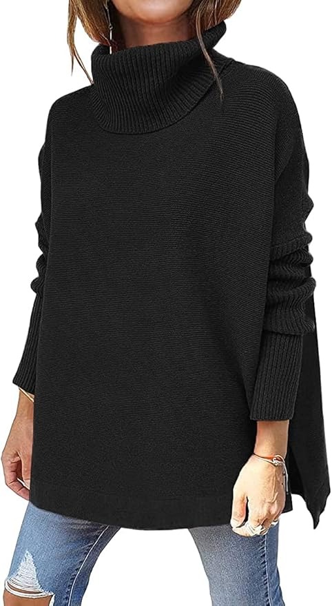 LILLUSORY, Oversized Turtleneck Pullover Sweater