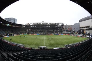 Providence Park prior to the start of the game during the MLS Cup Final between the Portland Timbers and New York City FC on December 11, 2021 at Providence Park in Portland, Oregon.