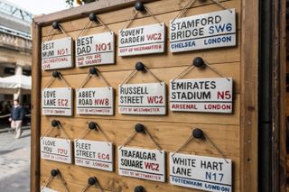 So baffling are London's postcodes that they've become tourist souvenirs, as with these ones on sale in Covent Garden.