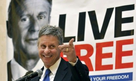 Libertarian Party nominee Gary Johnson