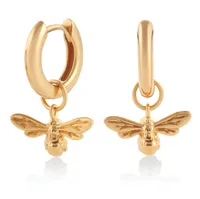 Lucky Bee Huggie Hoop in Gold, £45 ($55) | Olivia Burton