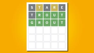 Wordle 643 answer on a yellow background