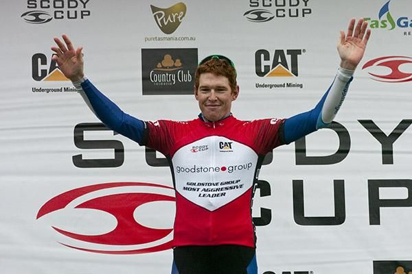 Brendan Brooks (Shortis.com.au) was awarded the Goodstone Group most aggressive rider's jersey of the stage.