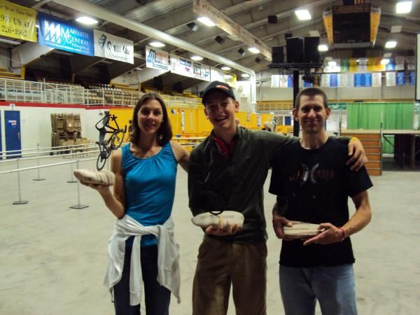 Soft Rock Winners Evan Hartig and Andrea Matter with men's Hard Rock winner Brian Matter