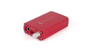 The earmen tr-amp portable dac in red