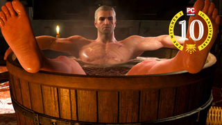 Geralt in a bathtub