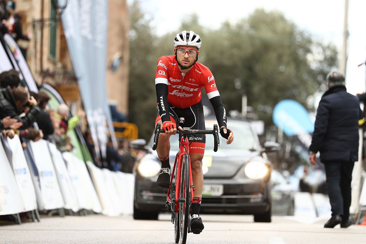 Gianluca Brambilla (Trek-Segafredo) crosses the line