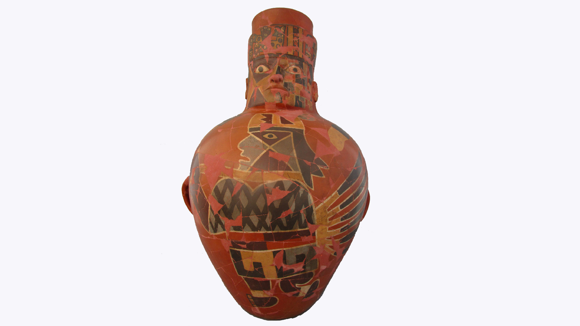 A jar painted with human figures