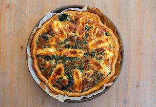 ham, cheese and spinach quiche