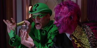 Jim Carrey and Tommy Lee Jones in Batman Forever