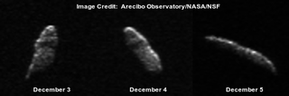 Older images of asteroid 2003 SD220 taken by the Arecibo Observatory in Puerto Rico during a previous flyby in December 2015.