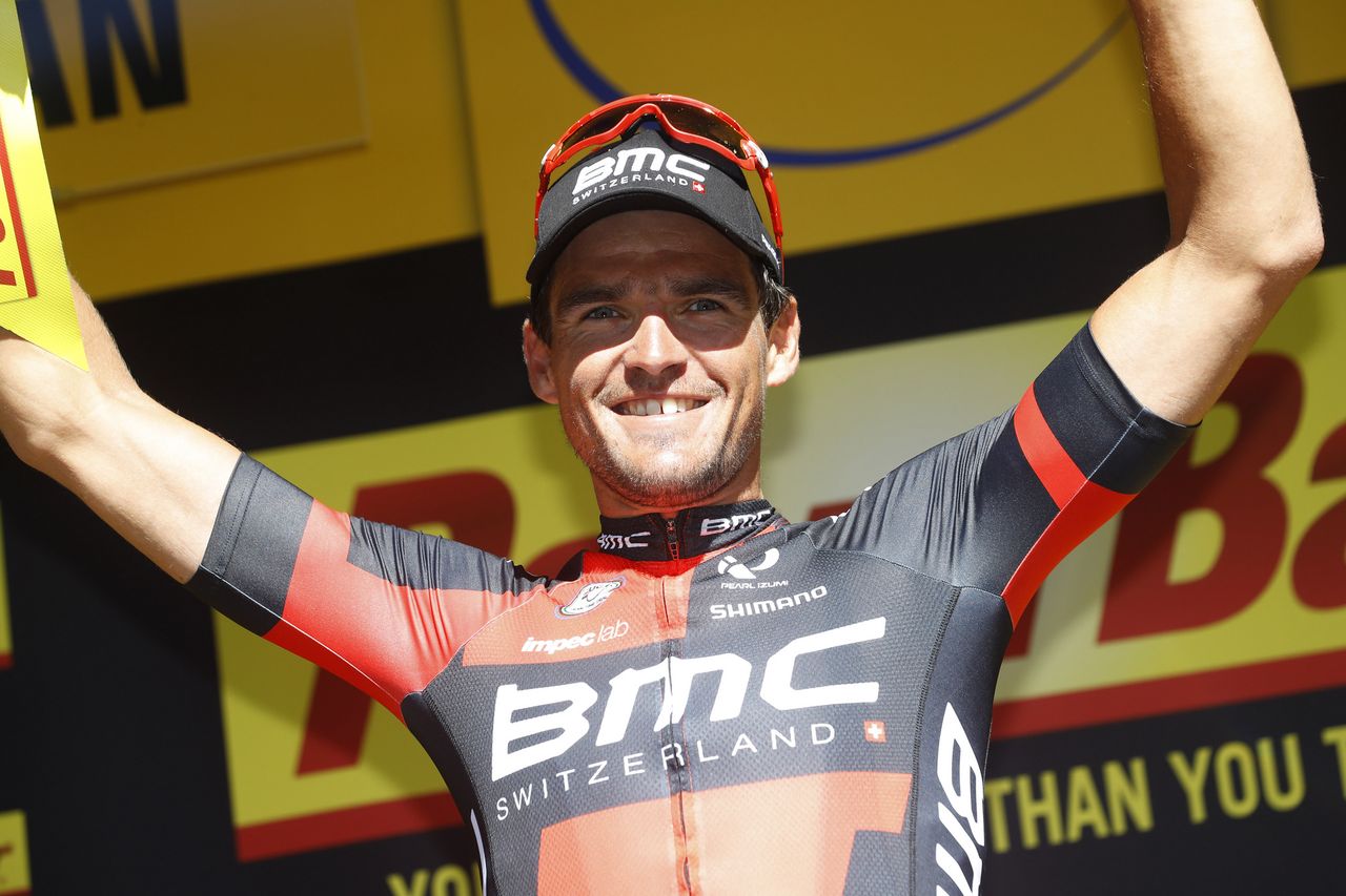 Greg Van Avermaet (BMC Racing) celebrates his Tour de France stage win