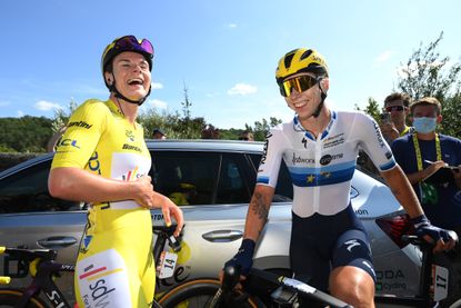 Lotte Kopecky and Lorena Wiebes at the Tour de France Femmes 2023