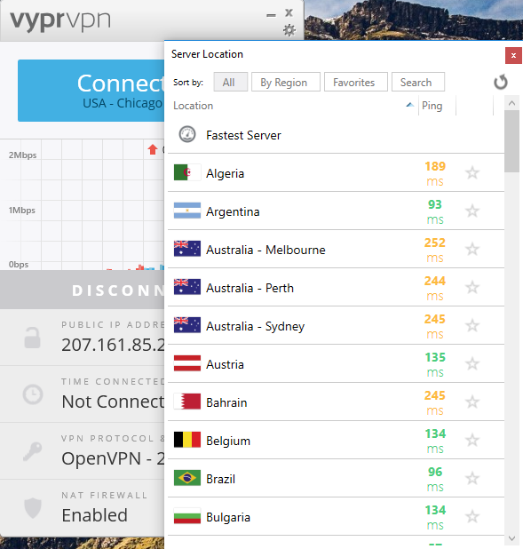 VyprVPN server list