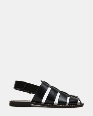 Samson Black Leather Fisherman Sandal | Women's Sandals 
 Steve Madden