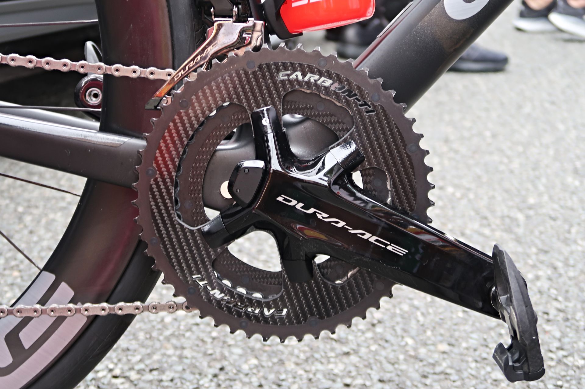 Tadej Pogacar's carbon front chainring