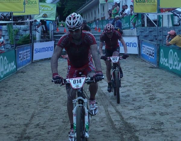 Ironbike winner Ismael Ventura finishes