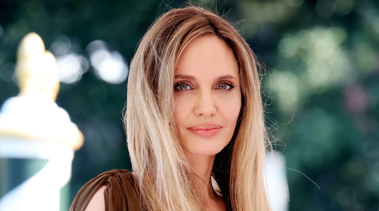 Angelina Jolie is seen at the 81st Venice International Film Festival on August 29, 2024 in Venice, Italy. 